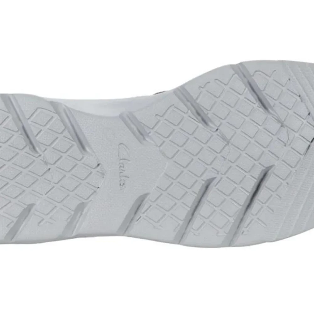 Clarks Gray Suede Sneakers with White Accents - Picture 3 of 4